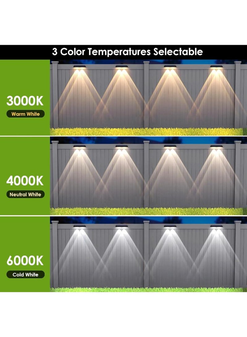Hayat Comfort 2 Pack Solar Fence Lights, Solar Powered ABS Outdoor Lights, Warm White Neutral White Cool White 3 Lighting Modes Solar Garden Lights for Outdoor Fence Patio Yard Stair Railings Pool and Wall, Home Garden Lighting - Image 4